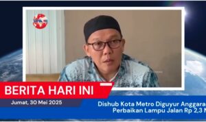 Dishub Kota Metro Diguyur Anggaran Perbaikan Lampu Jalan Rp 2,3 Miliar