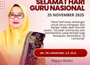 Kepala Bappeda Lampung Barat Sampaikan Apresiasi Mendalam pada Hari Guru Nasional 2025