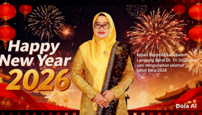 Kepala Bappeda Lampung Barat dr. Tri Umaryani Sampaikan Ucapan Selamat Tahun Baru 2026, Ajak Masyarakat Terus Bergerak Maju