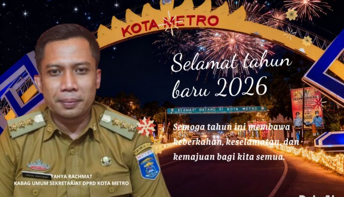 Kepala Bagian Umum Sekretariat DPRD Kota Metro Sampaikan Ucapan Selamat Tahun Baru 2026