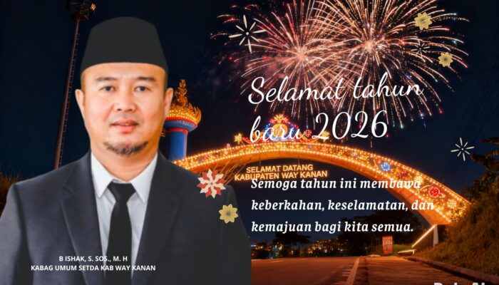 Kepala Bagian Umum Setda Way Kanan B. Ishak Sampaikan Ucapan Selamat Tahun Baru 2026