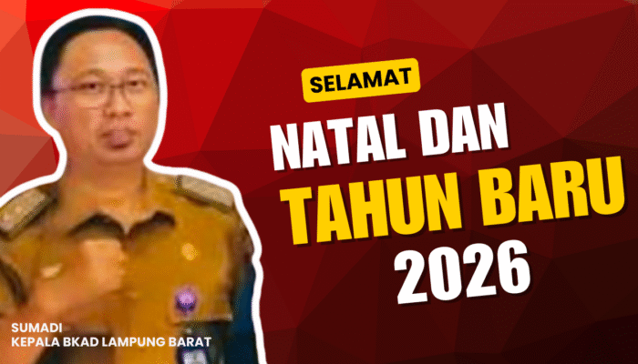 Kepala BKAD Lampung Barat Sumadi Sampaikan Ucapan Natal dan Tahun Baru 2026, Ajak Masyarakat Jaga Semangat Kebersamaan