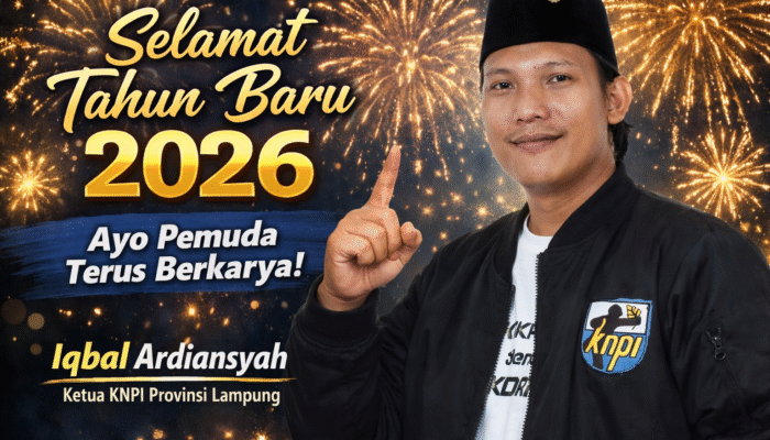 Ketua KNPI Provinsi Lampung Iqbal Ardiansyah Sampaikan Ucapan Selamat Tahun Baru 2026, Ajak Pemuda Terus Berkarya