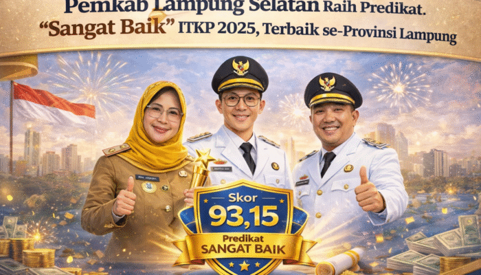 Pemkab Lampung Selatan Raih Predikat “Sangat Baik” ITKP 2025, Terbaik se-Provinsi Lampung