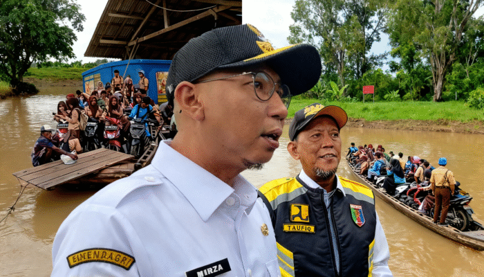 Pemprov Lampung Bangun Jembatan Darurat di Kali Pasir, Akhiri Risiko Pelajar Menyeberang Sungai dengan Rakit