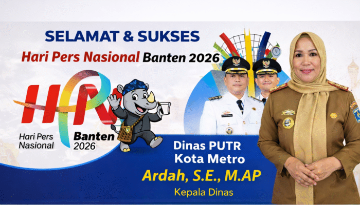 Dinas PUTR Kota Metro Ucapkan Selamat Hari Pers Nasional 2026: Pers Kuat, Pembangunan Maju