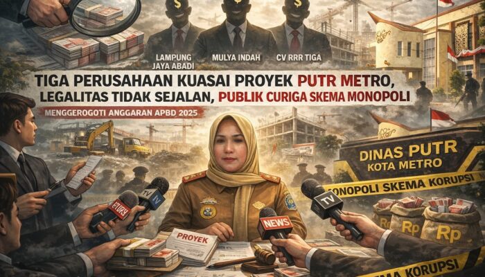 Tiga Perusahaan Kuasai Proyek Dinas PUTR Kota Metro, Dugaan Skema Monopoli Mencuat