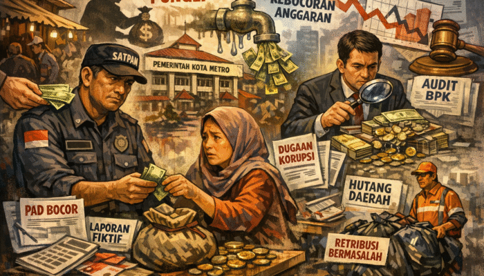 Anomali PAD Kota Metro Terkuak: Dugaan Pungli di Pasar, Kebocoran Pendapatan, hingga Tata Kelola Keuangan yang Bobrok