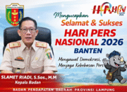 Bapenda Lampung Ucapkan Selamat HPN 2026, Slamet Riadi: Pers Pilar Demokrasi, Penjaga Transparansi Publik