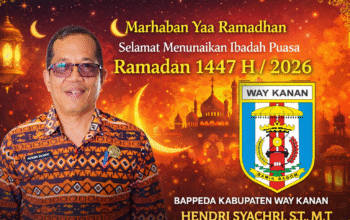 BAPPEDA Way Kanan Sampaikan Ucapan Ramadan 1447 H / 2026, Ajak Masyarakat Perkuat Kebersamaan dan Pembangunan