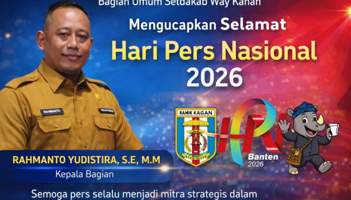 Bagian Umum Setdakab Way Kanan Ucapkan Selamat Hari Pers Nasional 2026