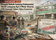 Proyek Rehab Gedung Psikososial RSJD Lampung Rp1,4 Miliar Disorot, PPK Dipanggil Tipikor Polres Pesawaran