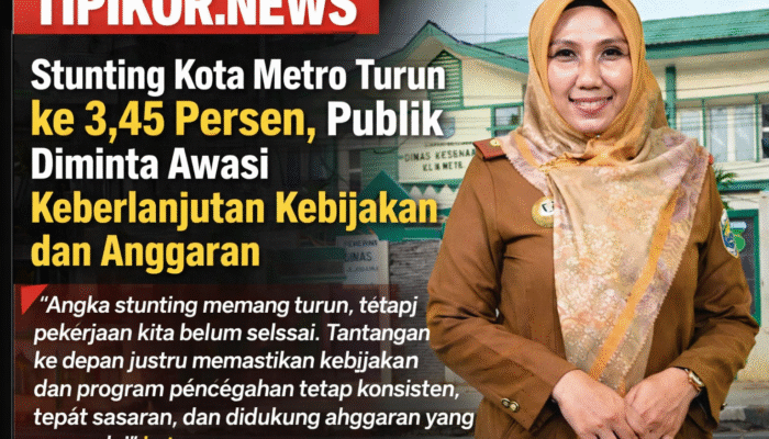 Prevalensi Stunting Kota Metro Turun Signifikan, Dinkes Tegaskan Komitmen Keberlanjutan Program