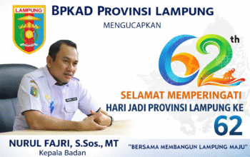 BPKAD Provinsi Lampung Ucapkan Selamat HUT ke-62 Provinsi Lampung