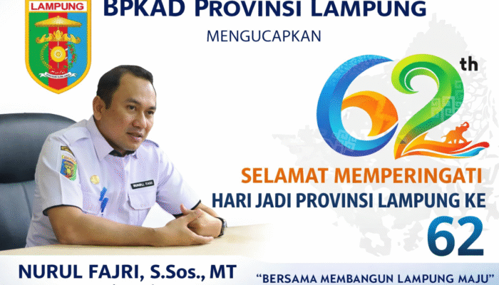 BPKAD Provinsi Lampung Ucapkan Selamat HUT ke-62 Provinsi Lampung