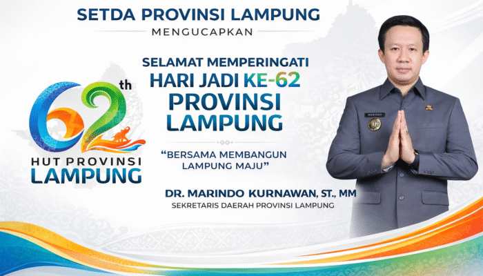 Sekda Provinsi Lampung Sampaikan Makna Tiga Cita dalam Peringatan HUT ke-62