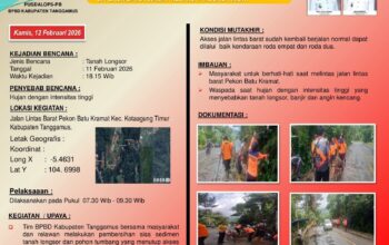 Akses Jalinsum Tanggamus Sempat Lumpuh, Dua Jam Bersih Total: BPBD Gerak Cepat Tangani Longsor di Batu Kramat