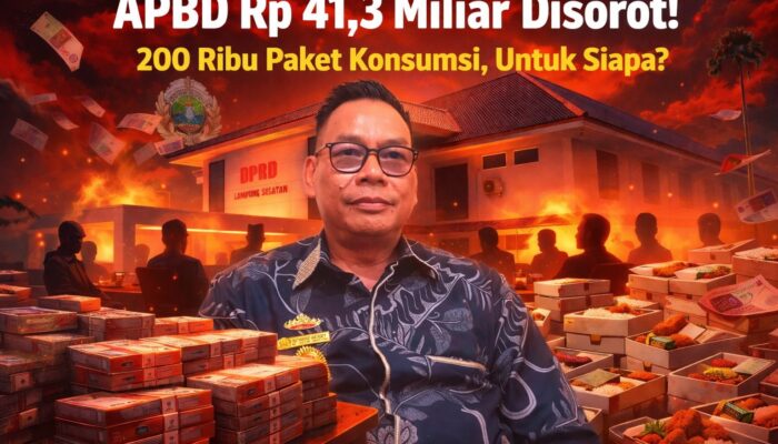 APBD Rp 41,3 Miliar Sekretariat DPRD Lampung Selatan Disorot: Pola Anggaran “Dihabiskan”, Konsumsi Tembus 200 Ribu Paket