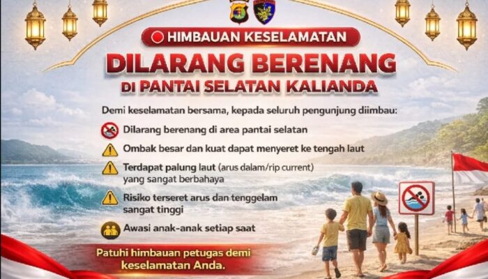 Polres Lampung Selatan Imbau Wisatawan Waspada Arus Laut Saat Libur Lebaran
