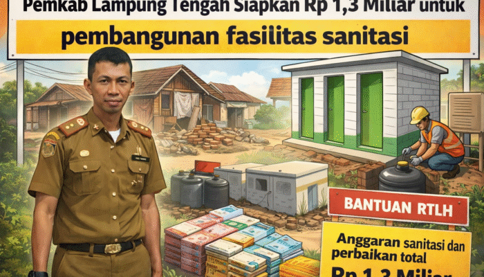 Pemkab Lampung Tengah Siapkan Rp 1,3 Miliar untuk pembangunan fasilitas sanitasi