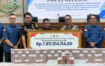 Kejaksaan Tinggi Lampung Eksekusi Uang Pengganti Rp7,8 Miliar dalam Perkara Korupsi Tol Terpeka