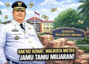 RAKYAT DIMINTA HEMAT, WALIKOTA METRO JAMU TAMU MILIARAN
