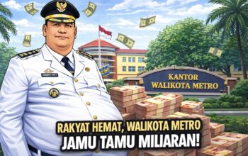 RAKYAT DIMINTA HEMAT, WALIKOTA METRO JAMU TAMU MILIARAN
