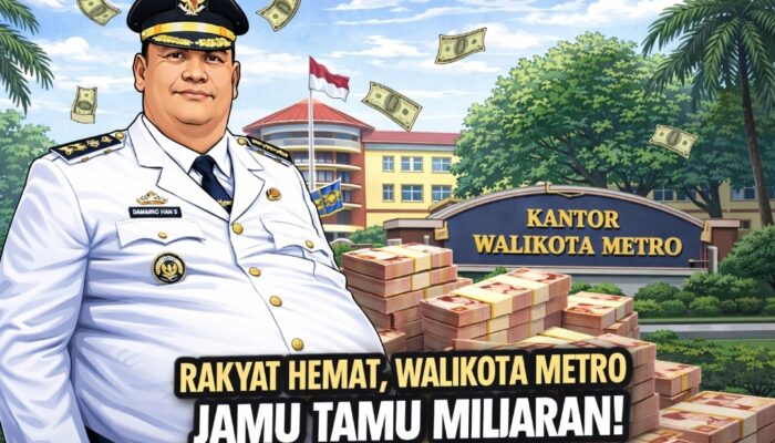RAKYAT DIMINTA HEMAT, WALIKOTA METRO JAMU TAMU MILIARAN