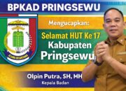 BPKAD Pringsewu Sampaikan Ucapan Selamat HUT ke-17 Kabupaten Pringsewub