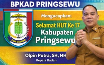 BPKAD Pringsewu Sampaikan Ucapan Selamat HUT ke-17 Kabupaten Pringsewub