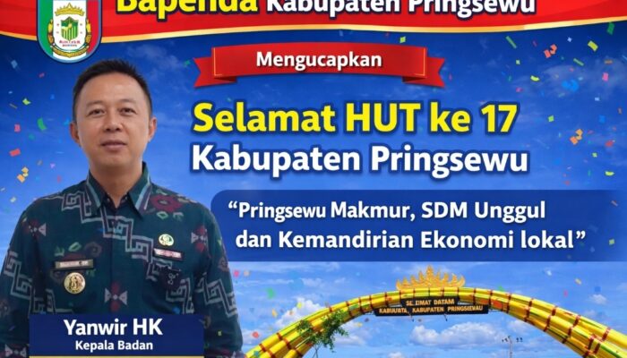 Bapenda Pringsewu Ucapkan Selamat HUT ke-17 Kabupaten Pringsewu