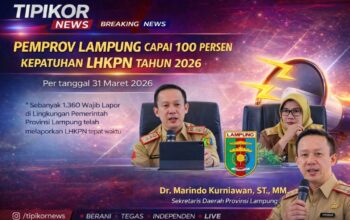 Pemprov Lampung Capai 100 Persen Kepatuhan LHKPN Tahun 2026