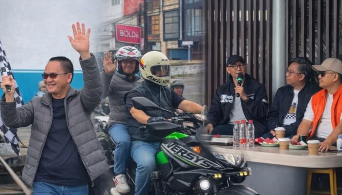 Jabat Tangan Ride Meriah di Bandar Lampung, Kepala Bapenda Gaungkan Keselamatan Berkendara dan Solidaritas Komunitas