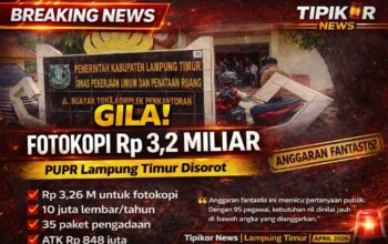 GILA! FOTOKOPI RP 3,2 MILIAR DI DPUPR LAMPUNG TIMUR TERKUAK