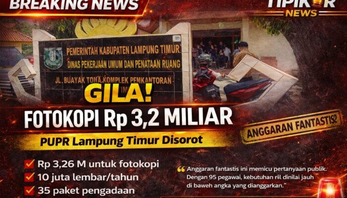 GILA! FOTOKOPI RP 3,2 MILIAR DI DPUPR LAMPUNG TIMUR TERKUAK