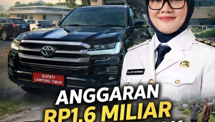 Mobil Dinas Mewah Bupati Lampung Timur Disorot, Warga Pertanyakan Prioritas Anggaran