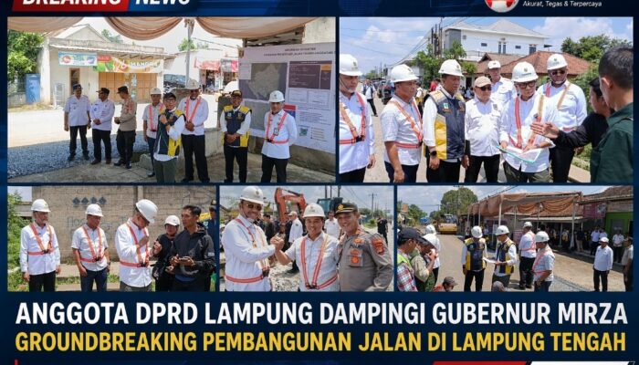 Anggota DPRD Lampung Dampingi Gubernur Groundbreaking Pembangunan Jalan di Lampung Tengah