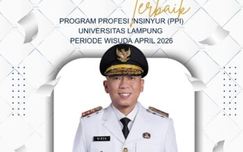 BPKAD Lampung Ucapkan Selamat kepada Gubernur Lampung sebagai Lulusan Terbaik PPI Unila