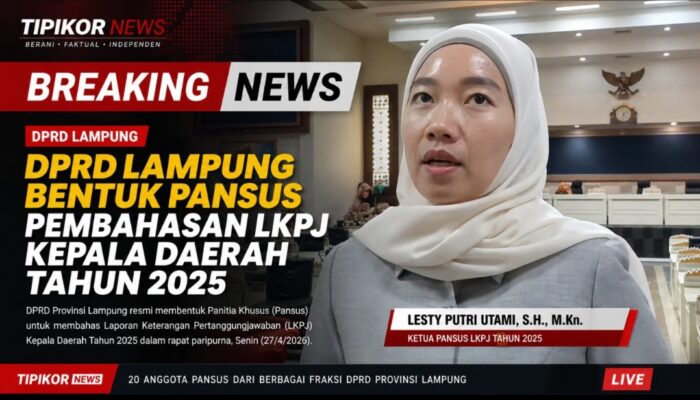 DPRD Lampung Bentuk Pansus Pembahasan LKPJ Kepala Daerah Tahun 2025