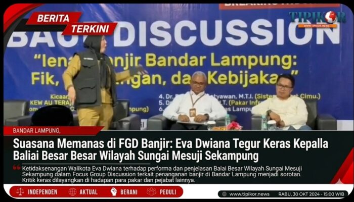 Suasana Memanas di FGD Banjir: Eva Dwiana Tegur Keras Kepala Balai Besar Wilayah Sungai Mesuji Sekampung