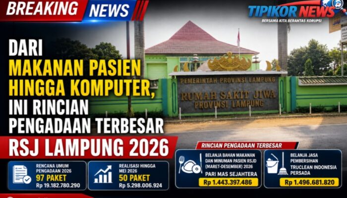 Dari Makanan Pasien hingga Komputer, Ini Rincian Pengadaan Terbesar RSJ Lampung 2026