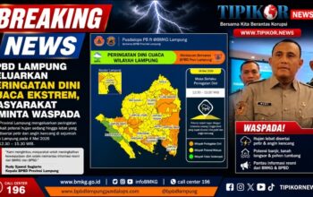 BPBD Lampung Keluarkan Peringatan Dini Cuaca Ekstrem, Masyarakat Diminta Waspad