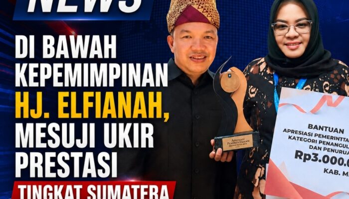 Di Bawah Kepemimpinan Hj. Elfianah, Mesuji Ukir Prestasi Tingkat Sumatera
