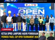 Ketua DPRD Lampung Hadiri Pembukaan Perwosi Padel Cup Open Tournament 2026