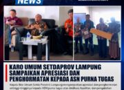Karo Umum Setdaprov Lampung Sampaikan Apresiasi dan Penghormatan kepada ASN Purna Tugas