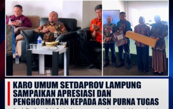 Karo Umum Setdaprov Lampung Sampaikan Apresiasi dan Penghormatan kepada ASN Purna Tugas
