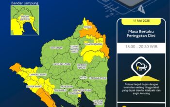 BPBD Lampung Keluarkan Peringatan Dini Cuaca Ekstrem: Warga Diminta Siaga Hujan Lebat dan Petir