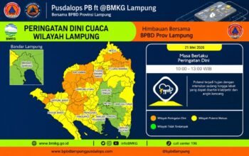 Lampung Siaga! BPBD Peringatkan Hujan Petir, Warga Diminta Jangan Lengah