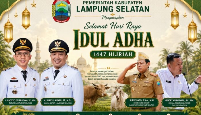 Pemkab Lampung Selatan Gaungkan Nilai Keikhlasan dan Pengorbanan di Hari Raya Idul Adha