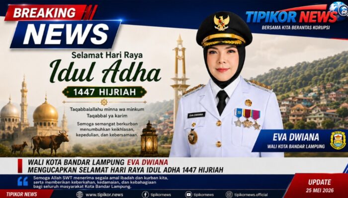 Wali Kota Bandar Lampung Eva Dwiana Ucapkan Selamat Hari Raya Idul Adha 1447 Hijriah